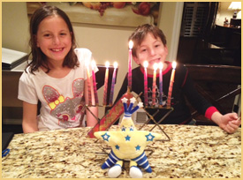 Children enjoying My Simchastic Star during Hanukkah
